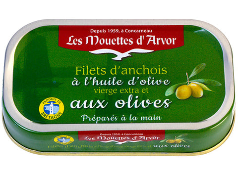 ANCHOVY FILLETS WITH OLIVES OLIVE OIL 80G (#122561)