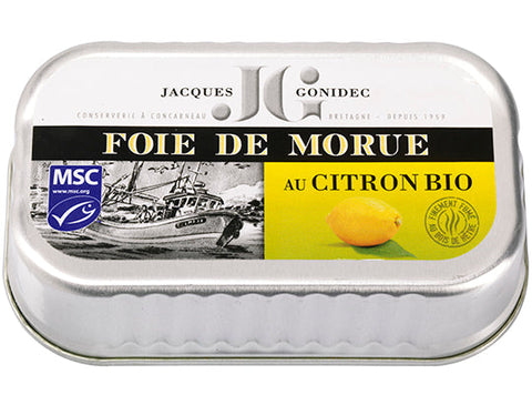 ORGANIC COD LIVER WITH LEMON 120G (#122531)