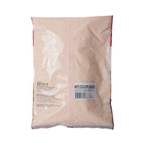 WHITE COCOA CHIPS (BAKEABLE) 1KG (#13534)