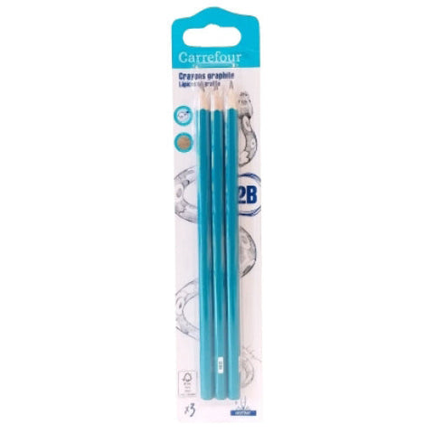 PACK OF 3 PENCILS 2B 3PC (#119841)