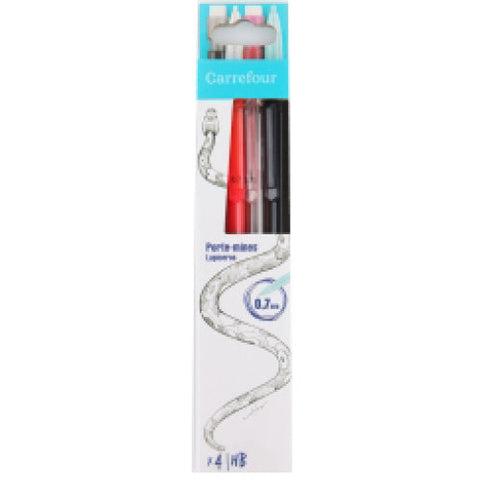 PACK OF 4 MECHANICAL PENCIL 0.7MM 4PC (#119850)
