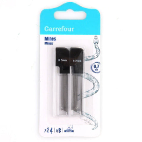 TUBE OF 24 HB PENCIL LEADS 0.7MM 24PC (#119846)