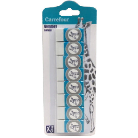 PACK OF 8 MINI ERASER 8PC (#119836)