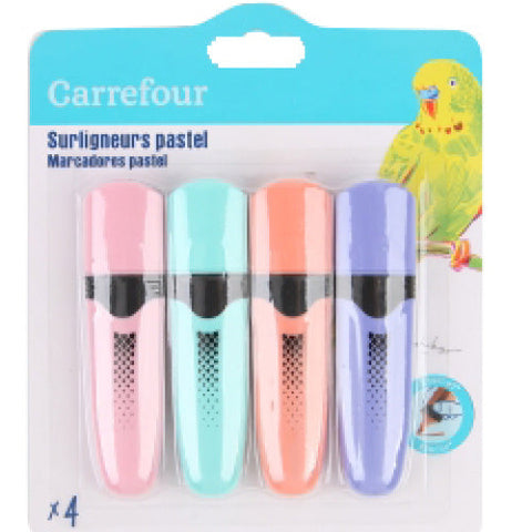 PACK OF 4 HIGHLIGHTER PASTEL ASSORTED 4PC (#119857)