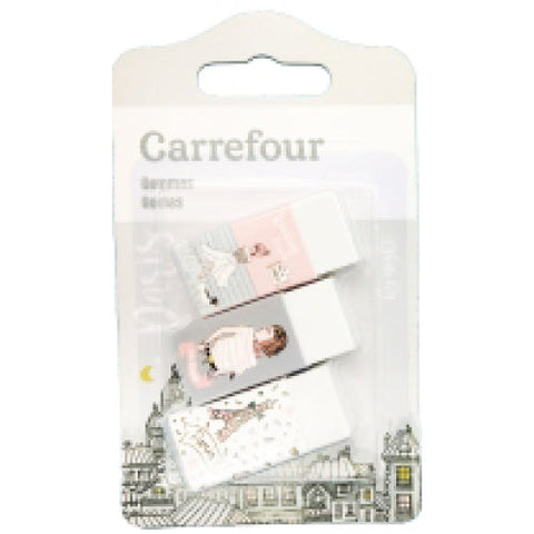 PACK OF 3 FUN ERASERS PINK RANGE 3PC (#119832)