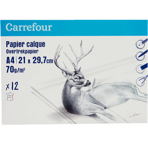 PACK OF 12 SHEETS TRACING PAPER A4 12PC (#119862)
