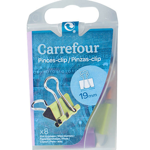 BOX OF 8 BLINDER CLIPS 19MM 8PC (#119923)