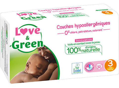 HYPOALLERGENIC NAPPIES T3 4-9KG 52PC (#124805)
