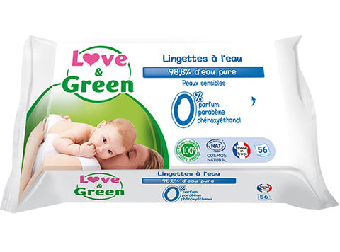 ORGANIC WATER BABY WIPES 56PC (#124793)