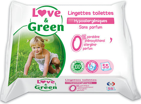 ORGANIC FLUSHABLE BABY WIPES 55PC (#124785)