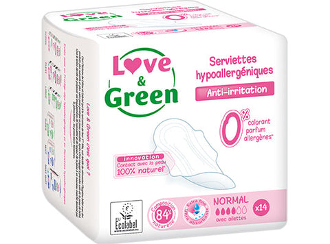ECOLOGICAL NORMAL SANITARY PADS 14PC (#124780)
