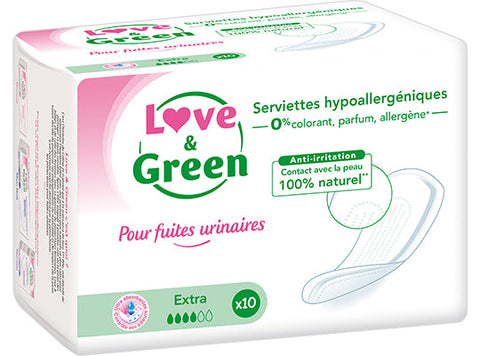 ECOLOGICAL EXTRA INCONTINENCE PADS 10PC (#124777)