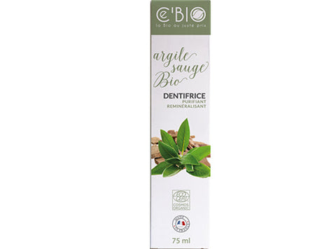 ORGANIC CLAY SAGE TOOTHPASTE 75ML (#122954)