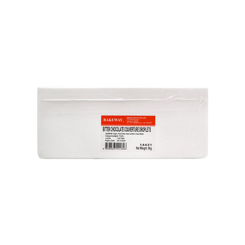 BITTER CHOCOLATE COUVERTURE DROPLETS 6KG (#14431)