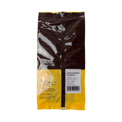 DARK CHOCOLATE COUVERTURE DROPLETS 55.5% 250G (#14836)