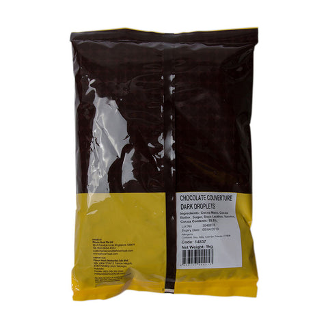 DARK CHOCOLATE COUVERTURE DROPLETS 55.5% 1KG (#14837)