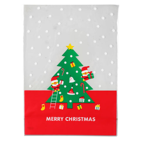 XMAS COOKIE BAG 16X22CM 100PCS (#14898)