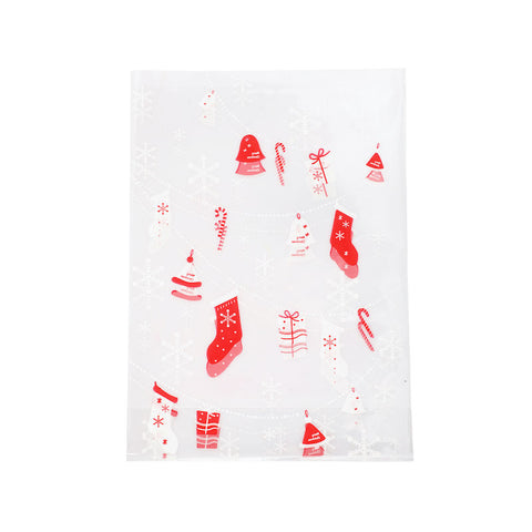 XMAS COOKIE BAG 16X22CM 100PCS (#14899)