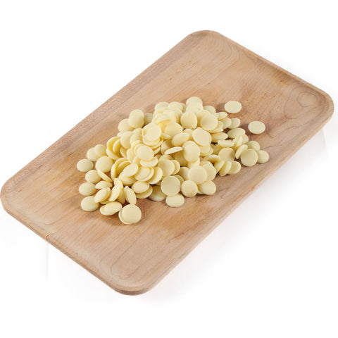 WHITE CHOCOLATE COUVERTURE DROPLETS 250G (#14923)