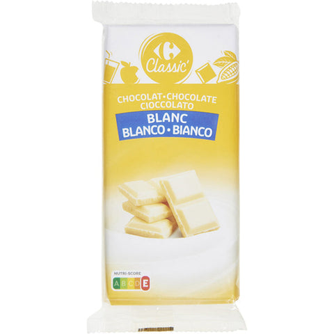 WHITE CHOCOLATE BARS 100G (#116647)