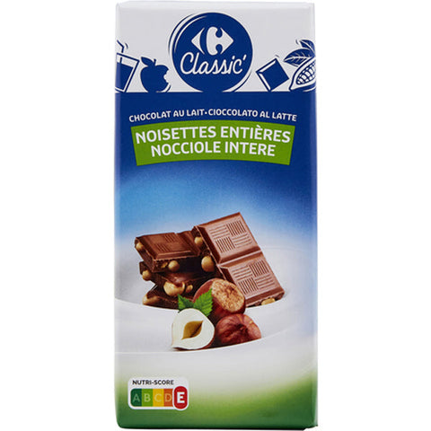MILK CHOCOLATE WHOLE HAZELNUTS X100G (#116641)