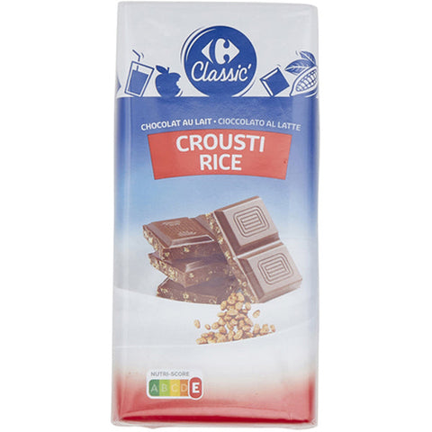 MILK CHOCOLATE BARS WITH CEREAL 100G (#116646)