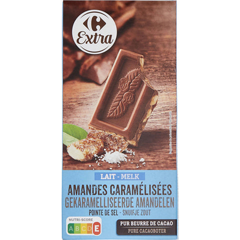 MILK CHOCOLATE ALMONDS SALT 200G (#116644)