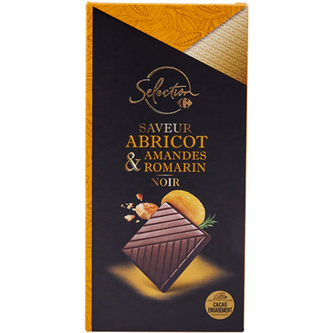 DARK CHOCOLATE APRICOTS ALMONDS 100G (#122411)