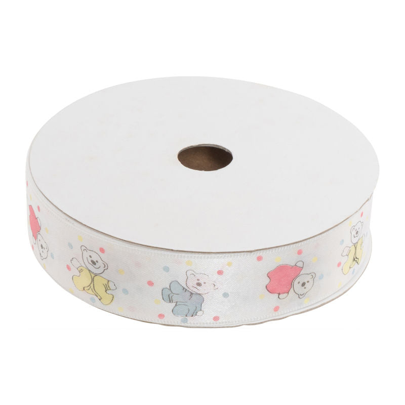 RIBBON PRINTED BEARS 7/8"X25YD (