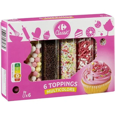 CAKE DECORATIONS ASSORTMENT X6PCS 150G (#115683)