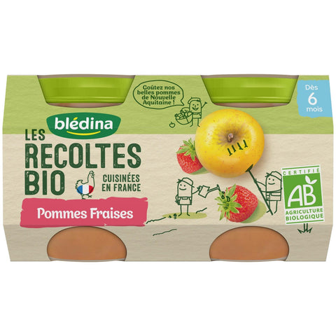 ORG STRAW APPLE COMPOTE 130G (#118327)