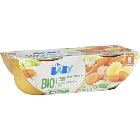ORGANIC CARROT SALMON POTATO 8M 200G (#118346)