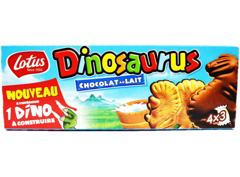 MILK CHOCOLATE DINOSAUR BISCUITS 225G (#116061)