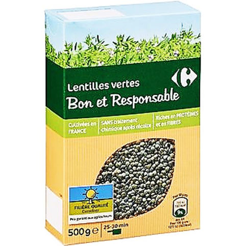 GREEN LENTILS 500G (#117632)