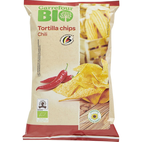 ORGANIC CHILLI TORTILLA CHIPS 125G (#117578)