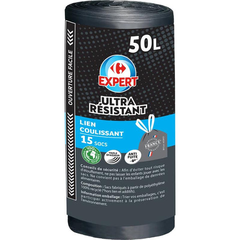 STANDARD TRASH BAGS 50L 15PC (#119579)