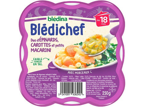 SPINACH CARROT MACARONI 250G (#118357)