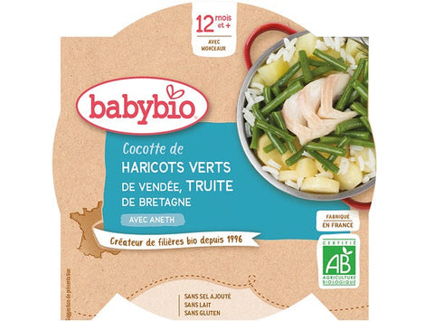 ORGANIC GREEN BEAN TROUT BABY FOOD 230G (#125626)