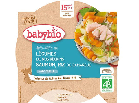 ORGANIC VEGETABLE SALMON RICE BABY 260G (#125663)