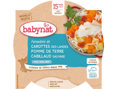 ORGANIC CARROT POTATO COD BABY FOOD 260G (#125661)