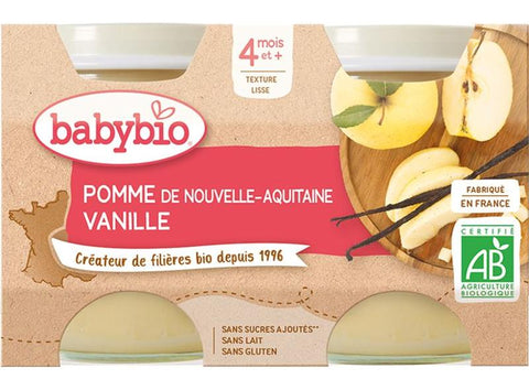 ORGANIC AQUITAINE APPLE VANILLA PUREE 130G (#126716)