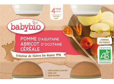 ORGANIC APPLE APRICOT CEREAL PUREE 130G (#125575)