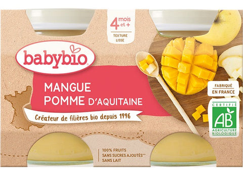ORGANIC AQUITAINE APPLE MANGO PUREE 130G (#125590)