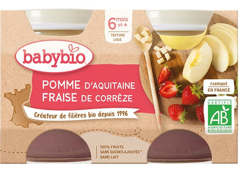 ORGANIC AQUITAINE APPLE STRAWBERRY 130G (#125584)