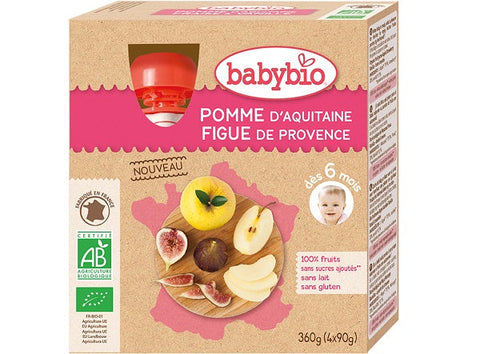 ORGANIC AQUITAINE APPLE FIG PUREE 90G (#125639)