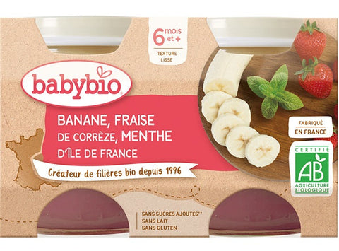ORGANIC BANANA STRAWBERRY MINT BABY PUREE 130G (#126702)