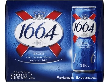 1664 PREMIUM BLONDE BEER 5.5% 33CL (#118616)