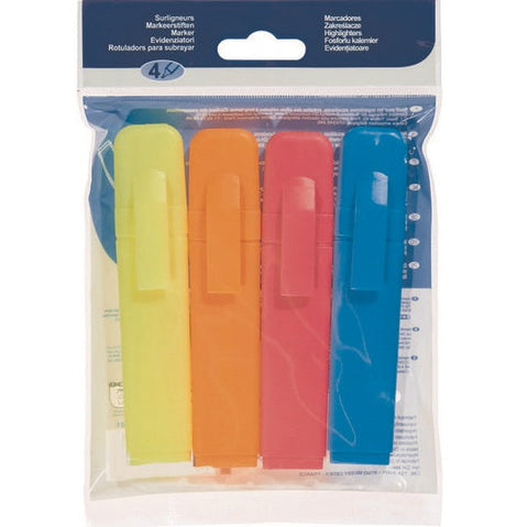 PACK OF 4 HIGHLIGHTER ASSORTED 4PC (#119855)