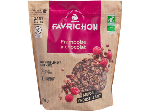ORGANIC RASPBERRY CHOCOLATE MUESLI 500G (#122183)