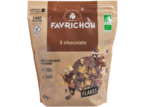 ORGANIC 3 CHOCOLATE FLAKES 400G (#122208)